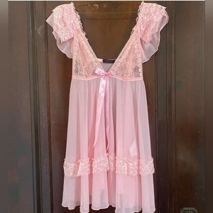 In'Voland Pink Plus Size Lace Lingerie - 20W